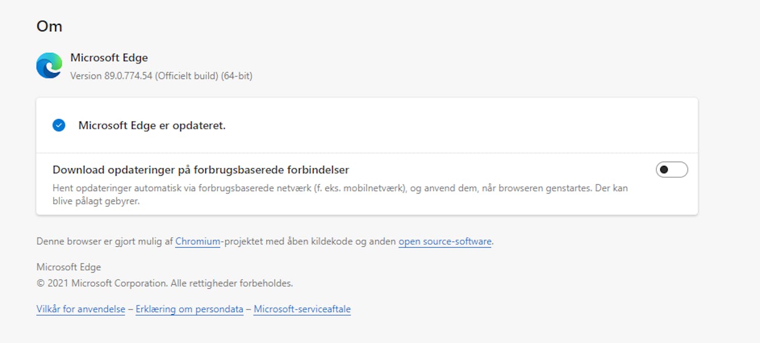 Opdater Opdater Edge til Chromium-baseret Edge